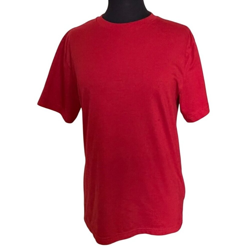 George Brand Men's Red Short-Sleeve Tee Polyester Cotton Blend Size M (38-40)